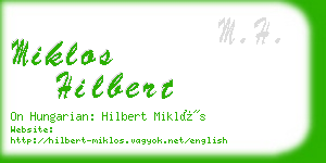 miklos hilbert business card